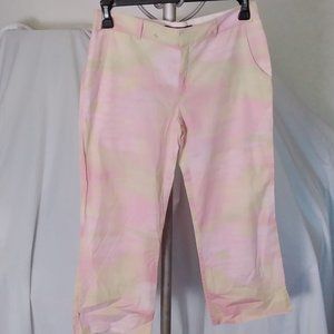 Rampage Clothing Company Ankle Pants Tie Dye Pink & Green Pastel Size 7